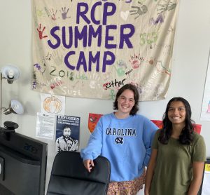 Two UNC students at RCP office